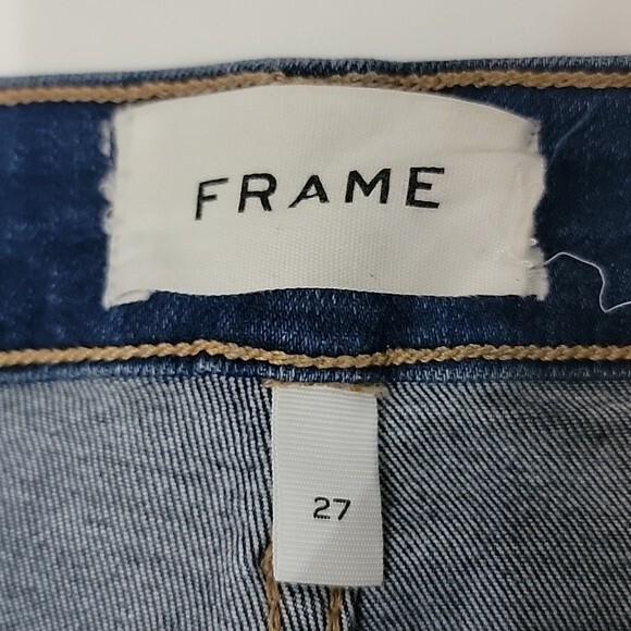 FRAME Le High Skinny Crop Gaby Distressed Jeans size 27 - Picture 7 of 9